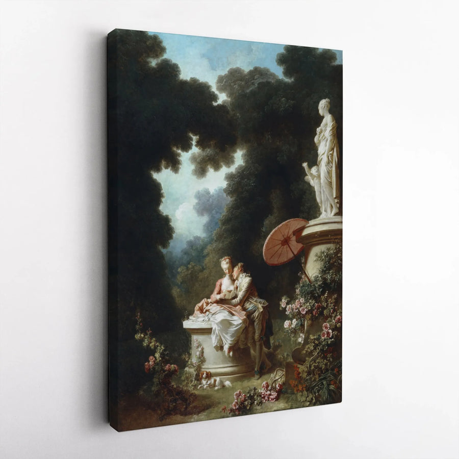 The Love Letter by Jean-Honoré Fragonard | Rococo Fine Art Canvas Print | Gallery-Wrapped 1.25 Inch Profile | Elegant Home Decor Wall Art Gift