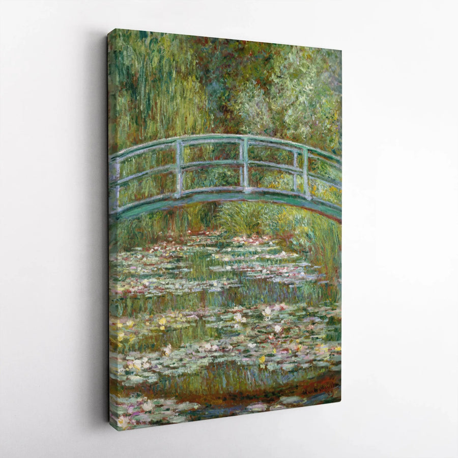 Monet Water Lily Pond Canvas Wall Art | The Japanese Bridge Famous Impressionist Print | Premium Fade-Resistant Canvas | Classic Home Decor Gift