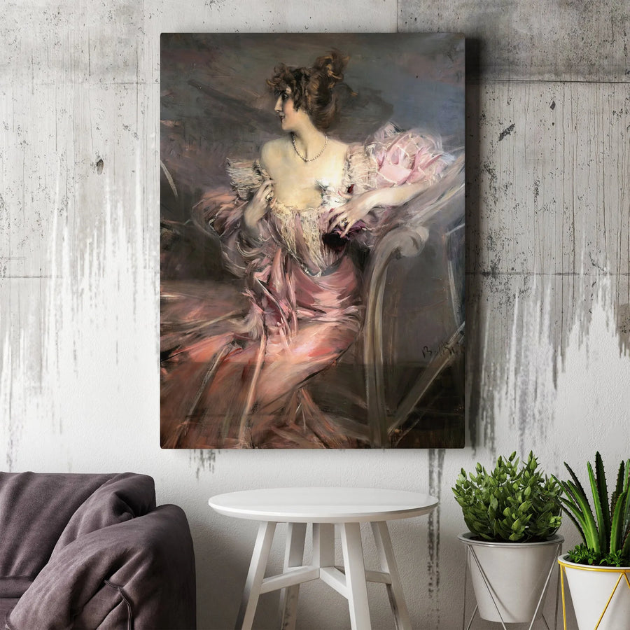 Boldini Madame de Florian Canvas Print | Vintage Italian Portrait Painting | Premium Gallery Wrapped Canvas | Classic Home Decor Art Collector's Gift