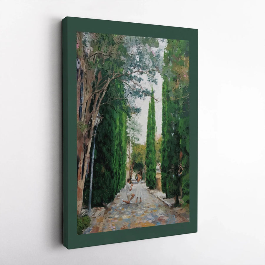 Marriage Proposal Canvas Print | Romantic Cypress Path Wall Art | Premium Gallery-Wrapped Decor | Engagement Gift for Couple