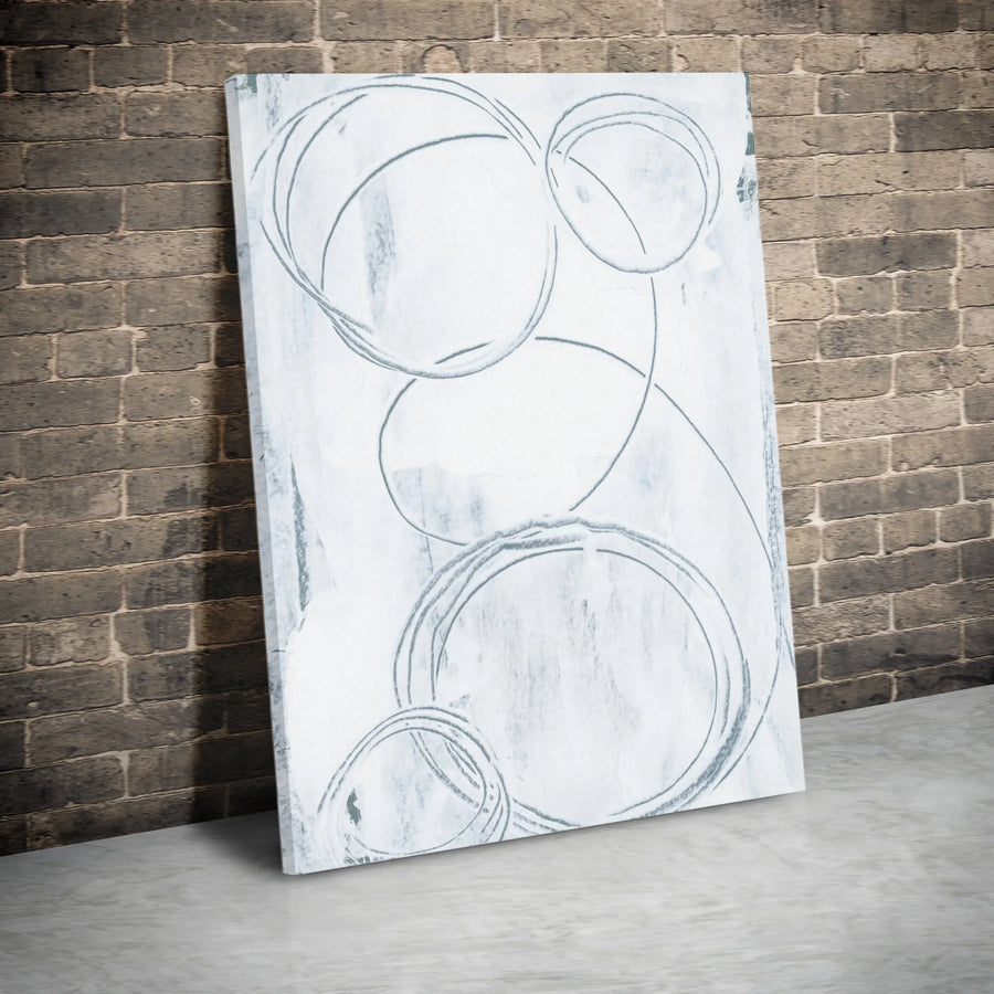 Abstract Circles Vertical Canvas | Innuendo No. 4 Modern Minimalist Fine Art | Premium 1.25 Inch Gallery Wrap | Contemporary Home Office Decor Wall Art Gift