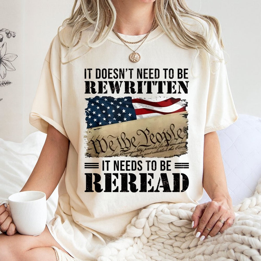 We The People Constitution T-Shirt | Patriotic US Flag Design | Premium Soft Cotton | American History Gift For Conservatives