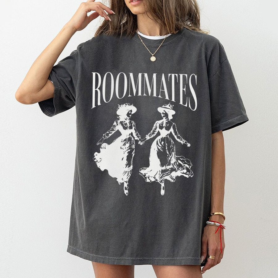 Roommates Lesbian T-Shirt | Victorian Vintage Graphic Art | 100% Cotton Premium Tee | Pride Month Apparel Gift For Women