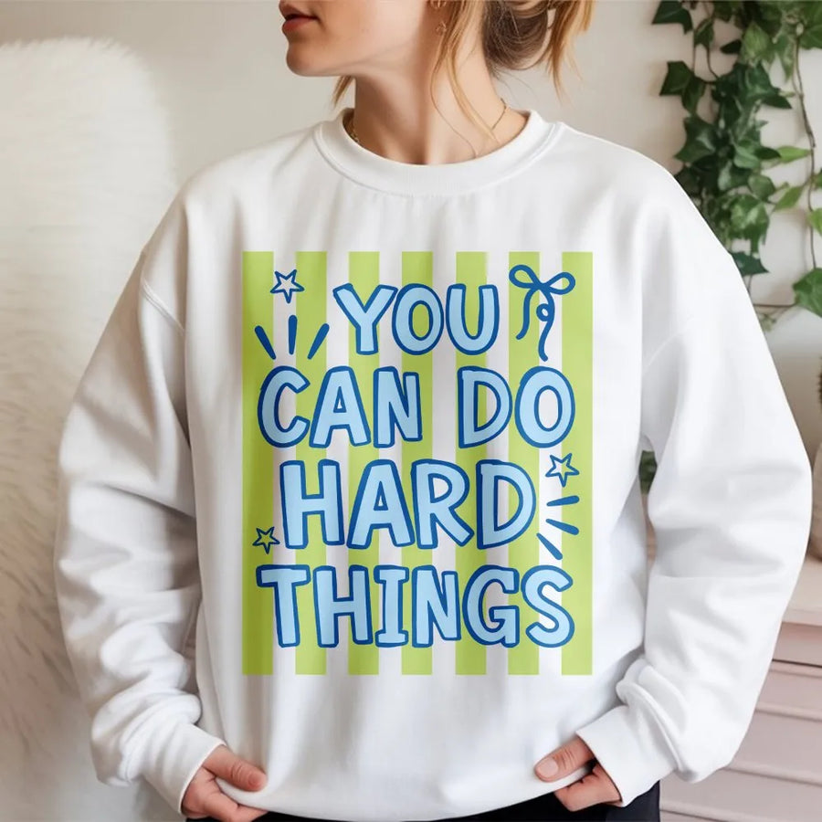 Testing Day Shirt | You Can Do Hard Things Motivational Quote | Soft Cotton Tee | Teacher Team Gift for State Testing