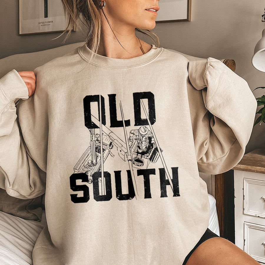 Lineman Bucket Truck Sweatshirt | Vintage Utility Power Line Graphic | Cotton Blend Premium Crewneck | Gift For Electrician & Utility Worker