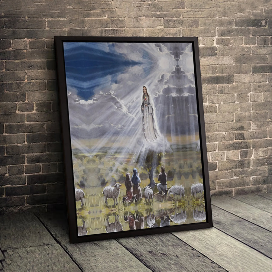 Our Lady of Fatima Canvas Print | Religious Marian Art | Gallery-Wrapped Premium Wall Decor | Catholic Home Gift for Believers