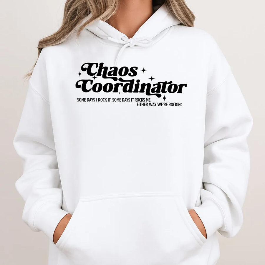 Chaos Coordinator Hoodie | Retro Aesthetic Graphic Print | Premium Soft Cotton Blend | Gift For Teachers, Sped Staff, Busy Moms