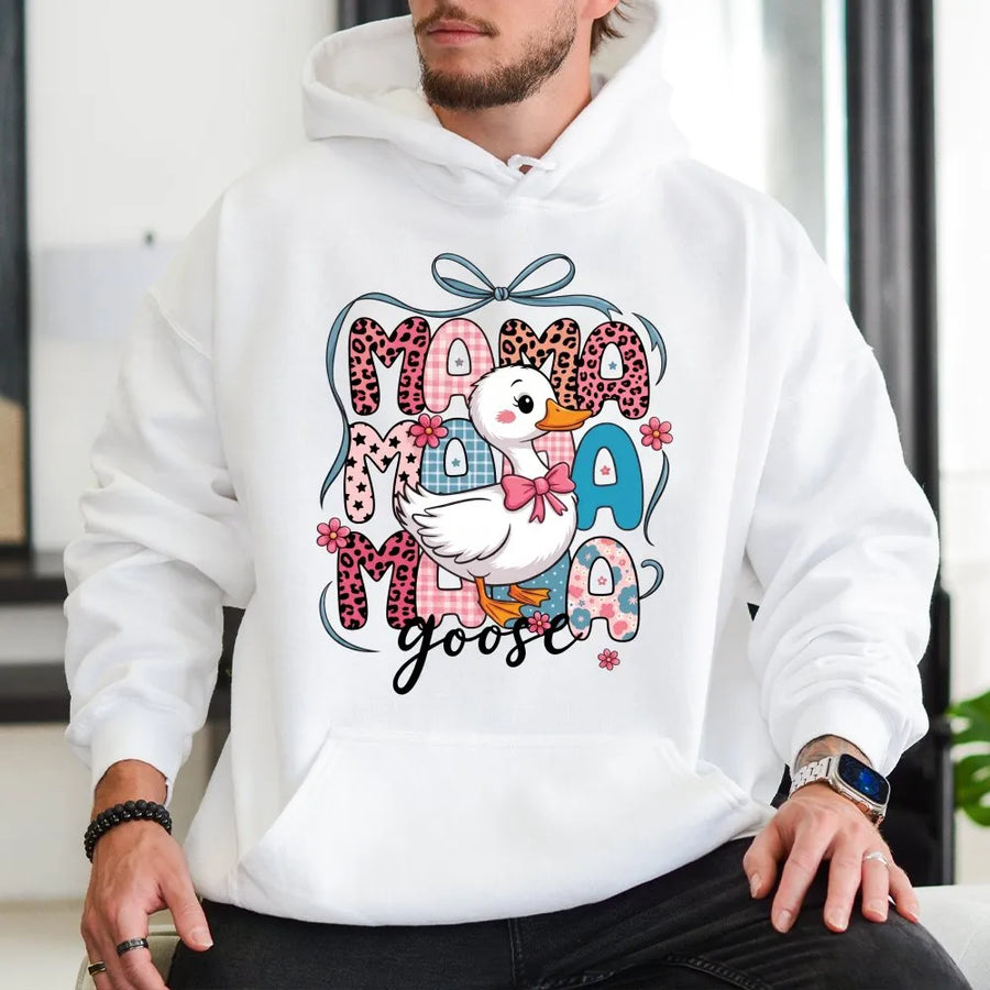 Mama Goose Shirt for Mom | Cute Animal Graphic Comfort Colors Tee | Soft Cotton Hoodie | Funny Mother's Day Gift for New Moms
