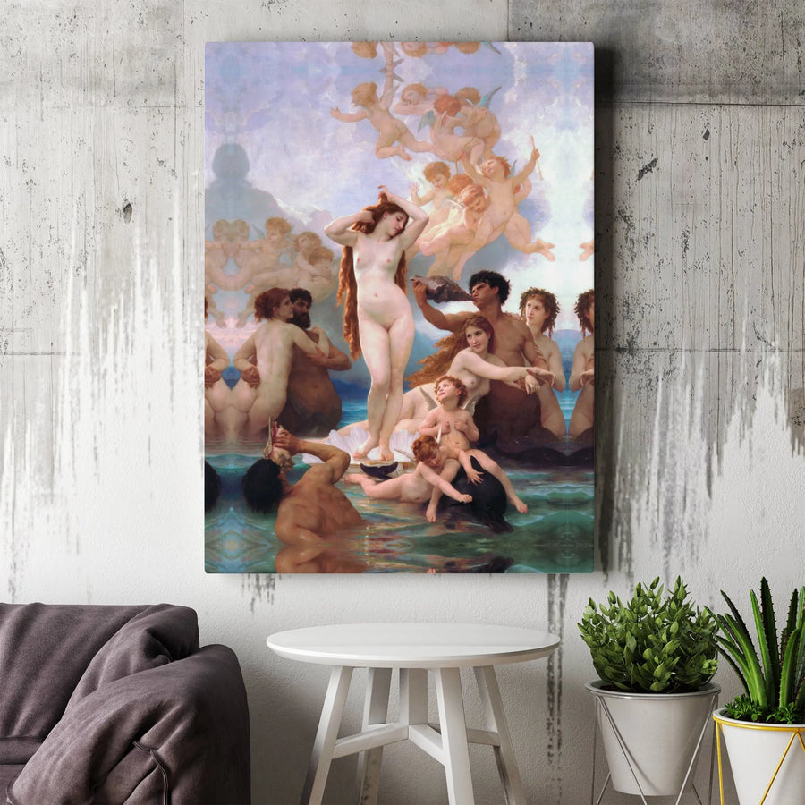The Birth of Venus Canvas Wall Art | Alexandre Cabanel Masterpiece Print | Gallery Wrapped 1.25 Inch Wood Frame | Classic Fine Art Decor for Home