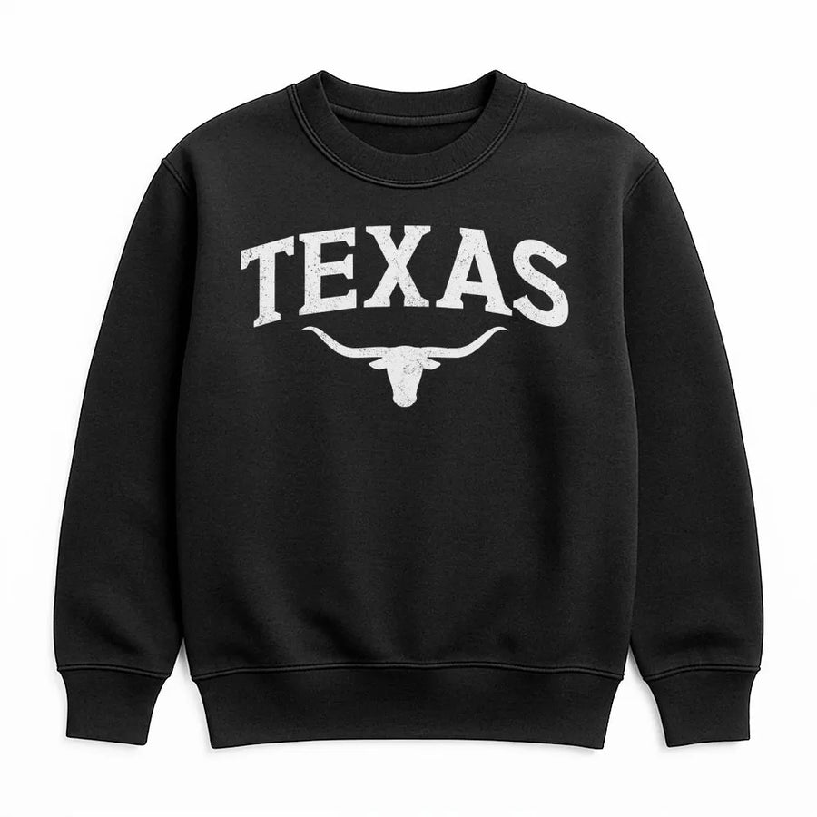 Texas Sweatshirt | Retro Longhorn Graphic Sweatshirt | Premium Cotton Blend | Southern Cowboy Gift for Men and Women