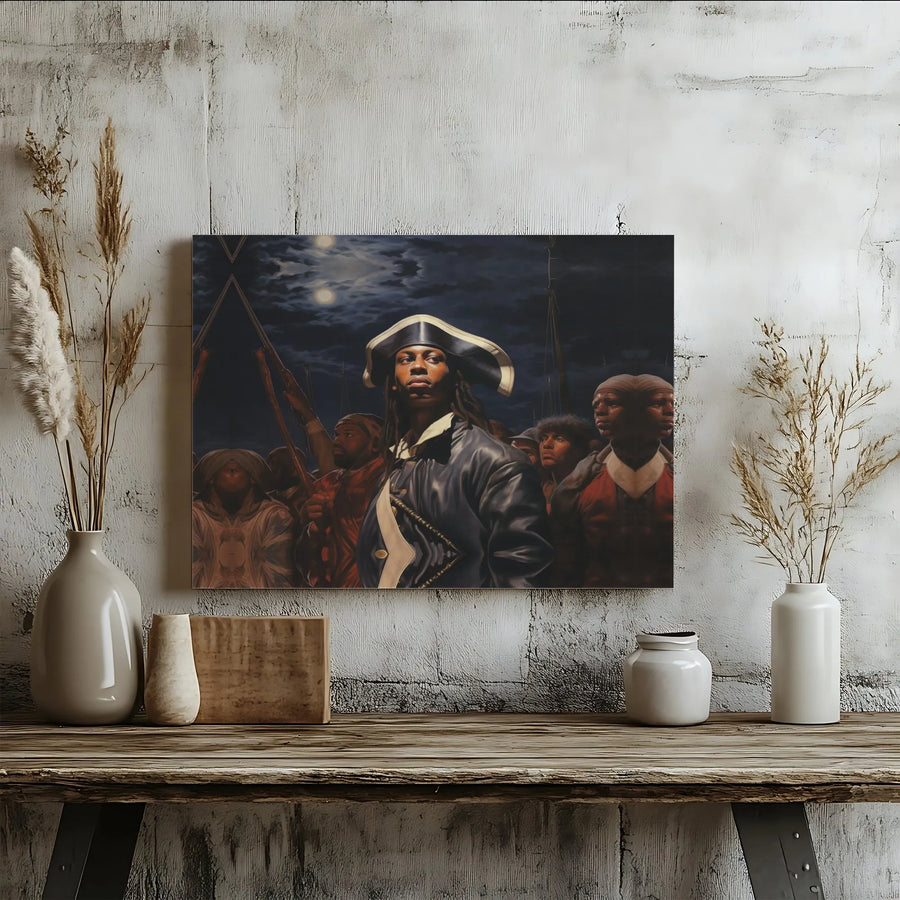 Black Revolutionary General Canvas | Historical Rebellion Art Portrait | Premium 1.25-Inch Gallery Wrap | African American History Gift
