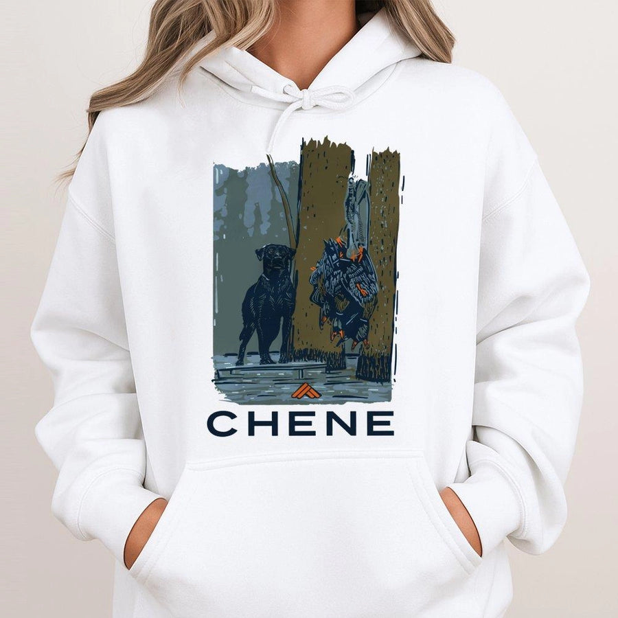 Duck Hunting Hoodie | Labrador Retriever Graphic Design | Premium Cotton Blend | Gift For Waterfowl Hunter Outdoorsman