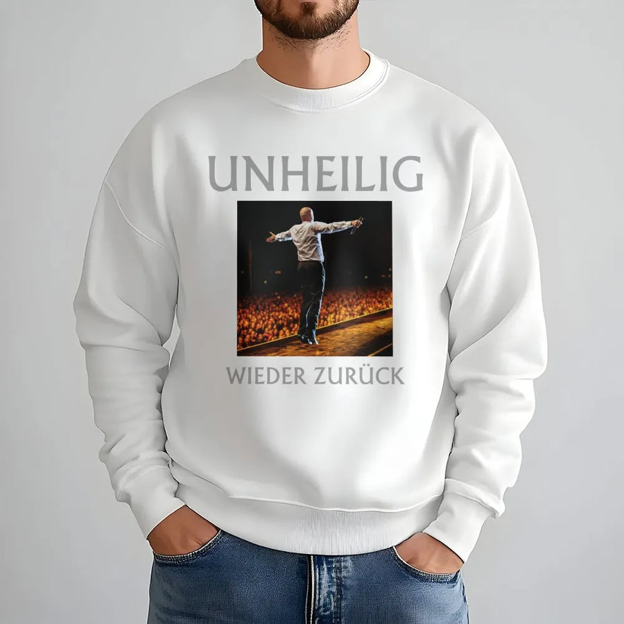 Unheilig Sweatshirt | Wieder Zurück Tour Graphic with Backprint | Premium Soft Blend | Official Band Merch Gift for Fans