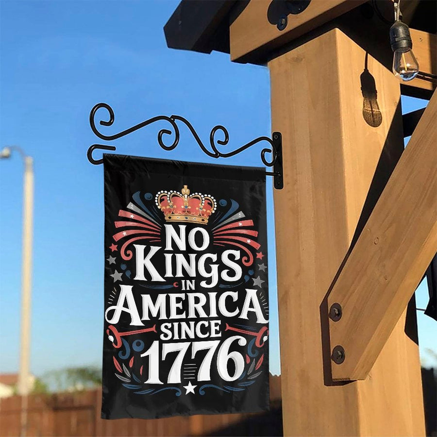 No Kings In America Garden Flag | 1776 Patriotic Yard Decor | Premium Weather-Resistant Polyester | July 4th Independence Day House Decor Gift