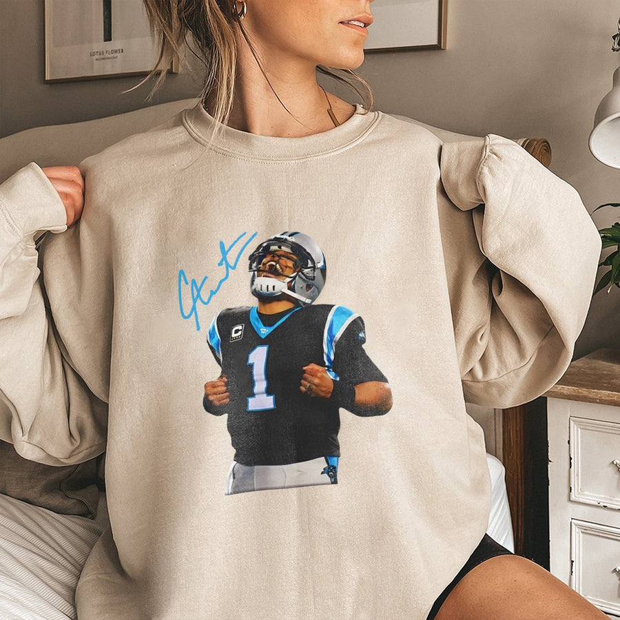 Cam Newton  Panther Football Vintage Newton Sweatshirt Carolina