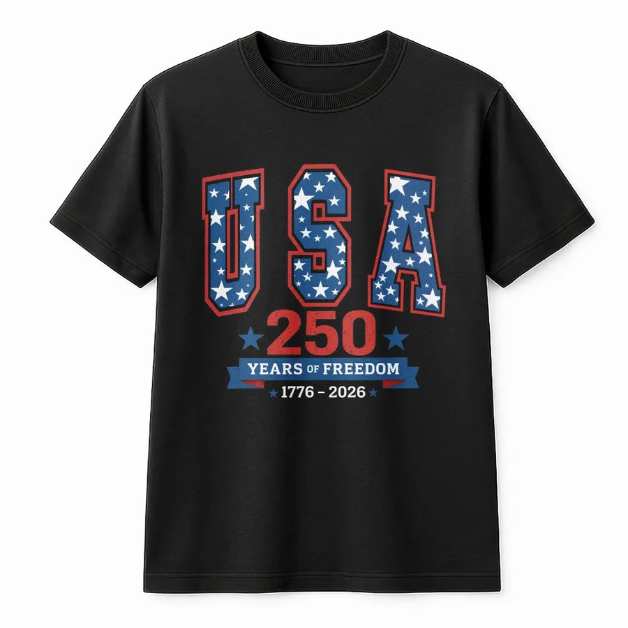 USA 250th Anniversary T-Shirt | Vintage 1776-2026 Years of Freedom Graphic | Premium Cotton Blend | Commemorative Patriotic Gift for Men and Women