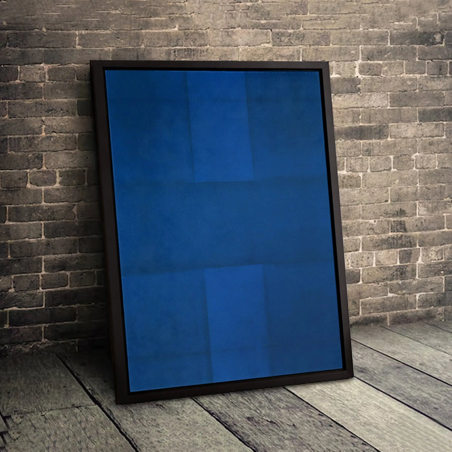 Abstract Blue Geometric Canvas Art | Modern Minimalist Wall Decor | Premium Fade-Resistant Print | Large Statement Piece for Living Room