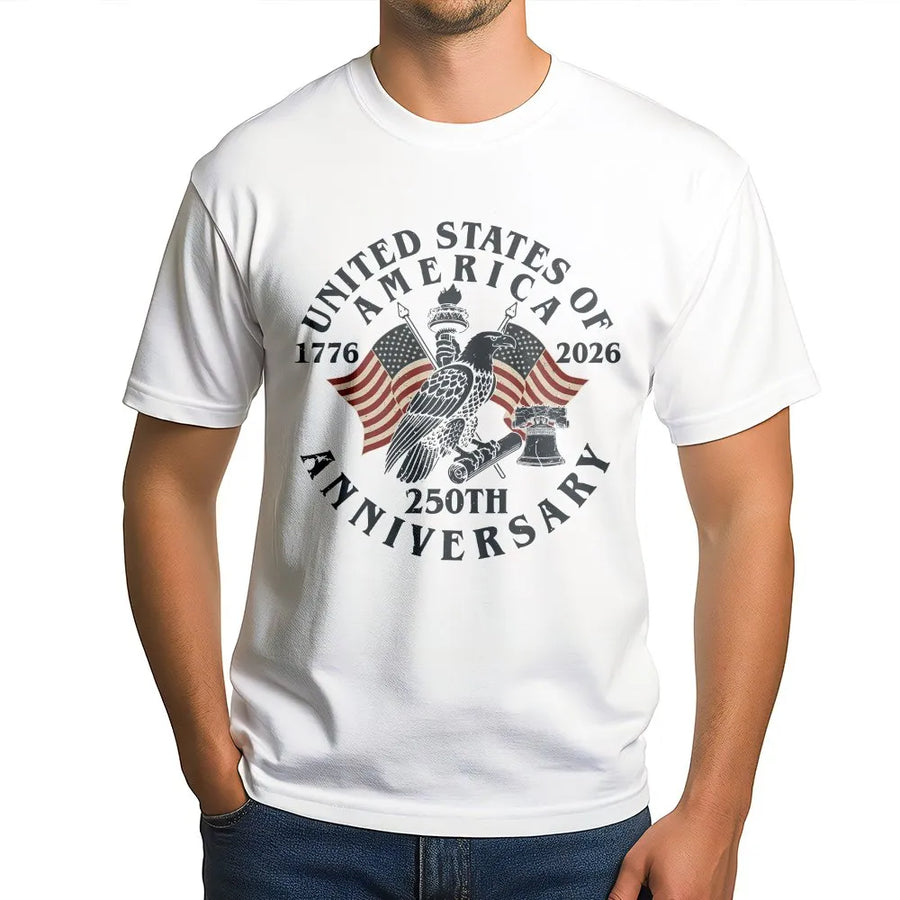 USA 250th Anniversary T-Shirt | Vintage 1776-2026 Eagle Graphic | Premium Comfort Colors Cotton | Patriotic Collector's Gift for History Buffs