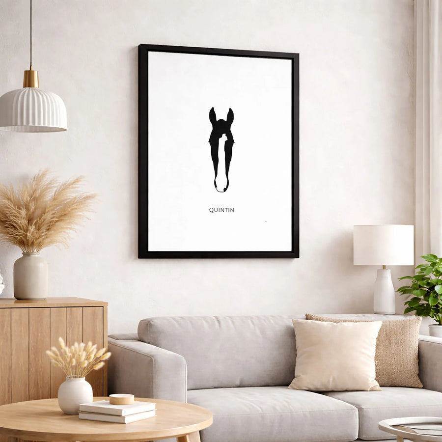 Minimalist Horse Head Wall Art | Modern Silhouette Canvas Print | Gallery-Quality Decor | Equestrian Home Decor Gift For Horse Lovers