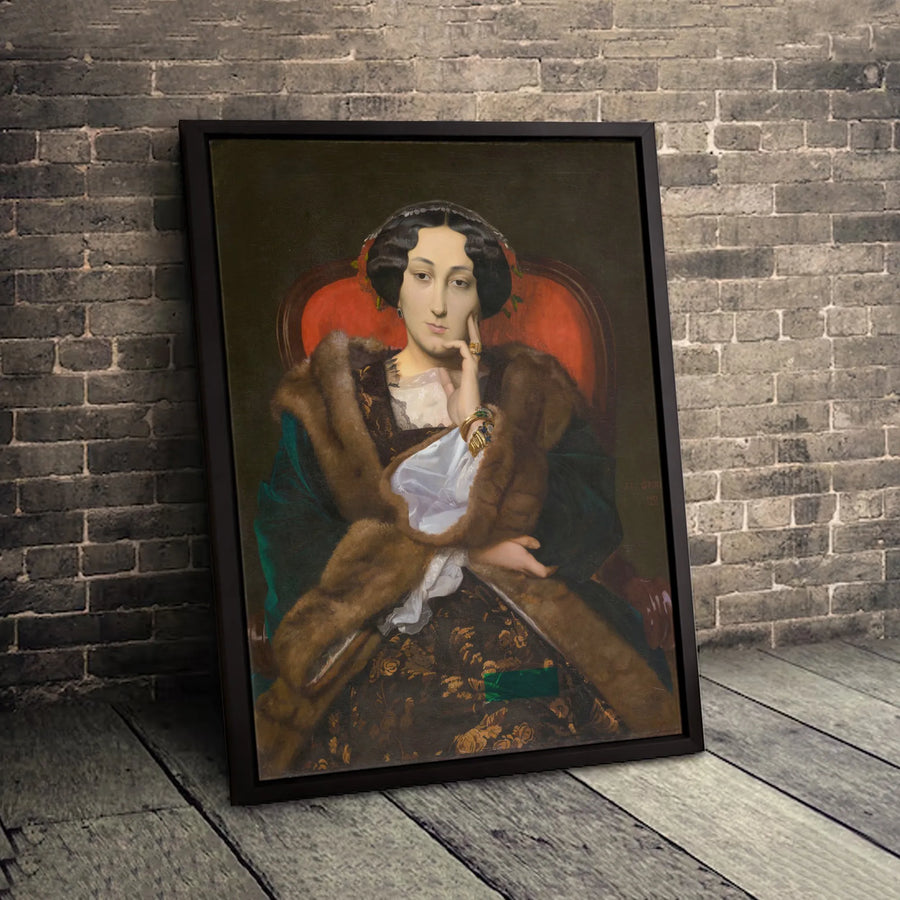 Portrait of a Lady Canvas Print | Jean-Leon Gerome Fine Art Reproduction | 1.25 Inch Thick Gallery Wrapped | Victorian Era Wall Decor Gift