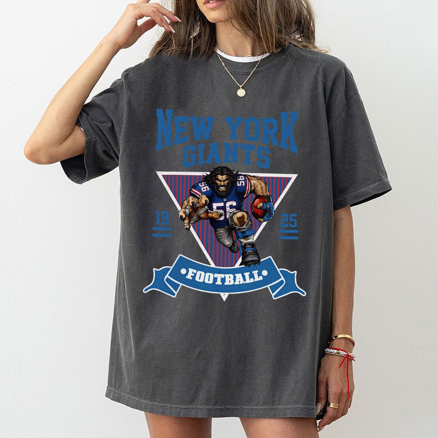 New York Giants Football 1925 With Cartoon Player Graphic T-Shirt