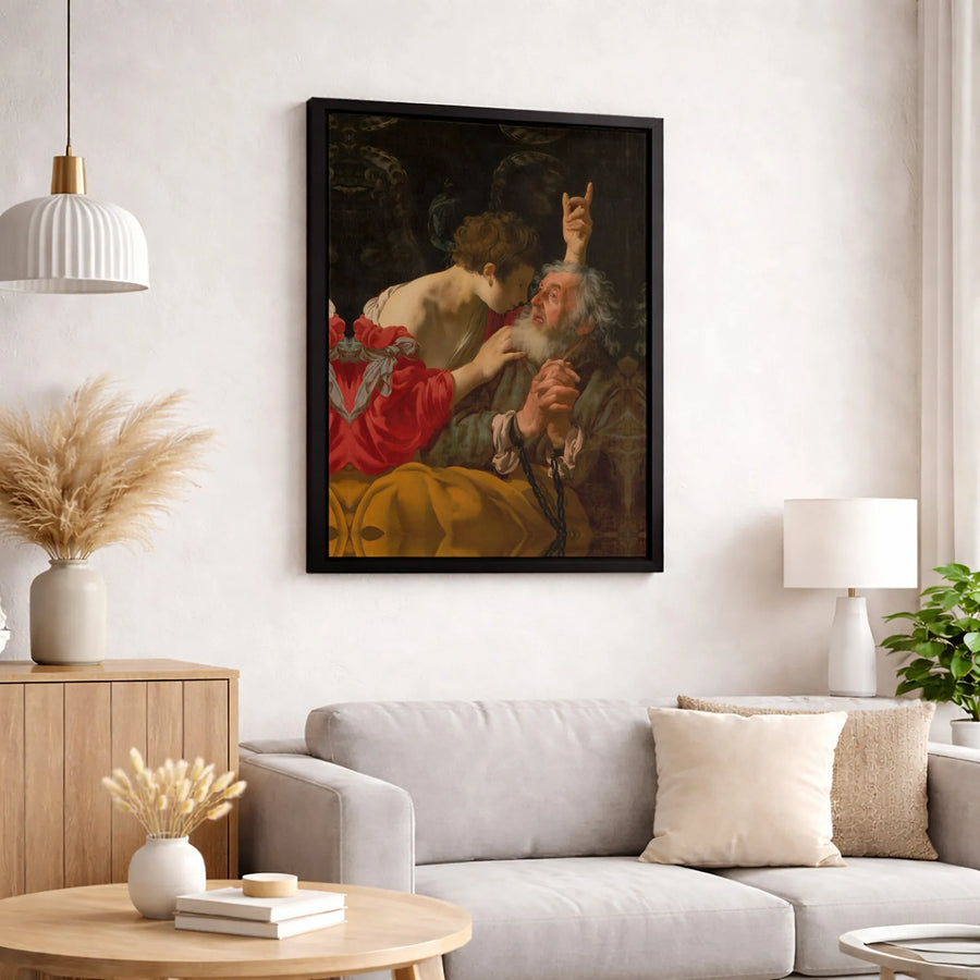 The Liberation Of Saint Peter Canvas Print | Renaissance Fine Art | 1.25-Inch Gallery Wrap | Classic Religious Wall Decor