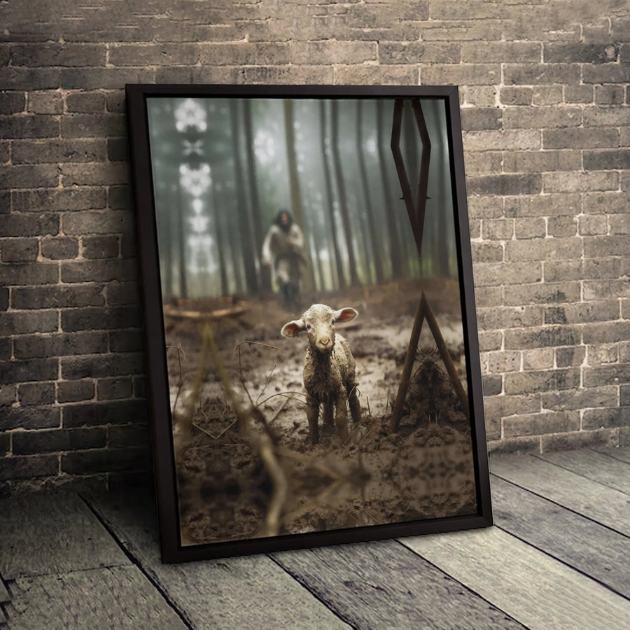 Lost Sheep Canvas Print | Biblical Parable Wall Art | Premium 1.25-Inch Gallery Wrap | Christian Home Decor Gift