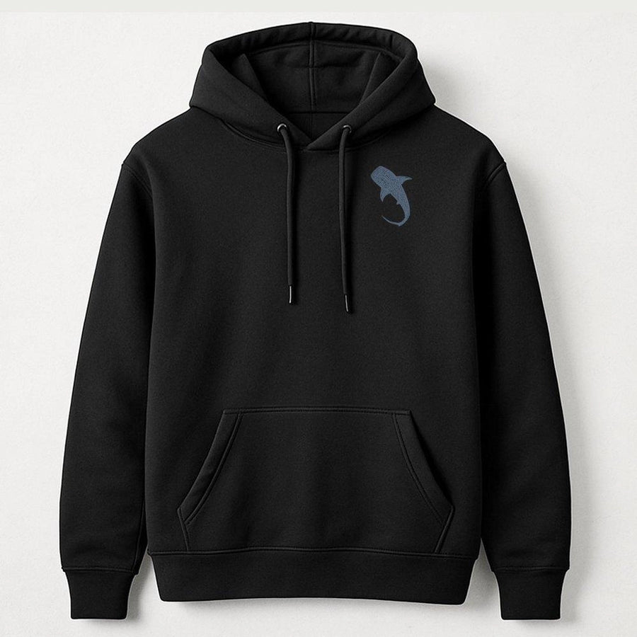 Whale Shark Hoodie | Minimalist Marine Life Embroidery | Premium Cotton Blend | Ocean Lover Gift for Nature Enthusiasts