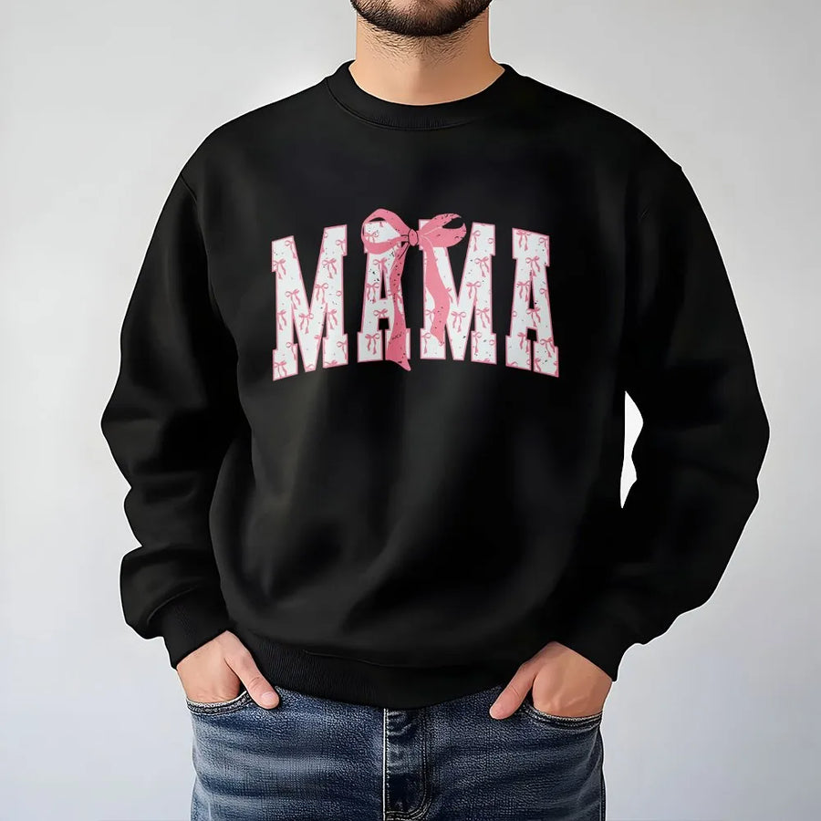 Mama Bow Sweatshirt | Coquette Aesthetic Graphic Design | Premium Cotton Blend | Trendy Mom Gift for Mother's Day 2026