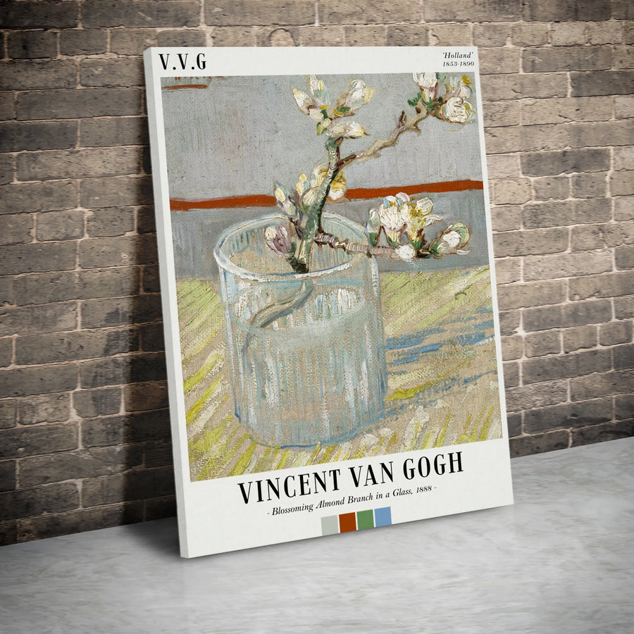 Vincent Van Gogh Almond Blossom Poster | Gallery Wrapped Canvas Art | Premium Fade-Resistant Print | Aesthetic Home Office Wall Decor Gift