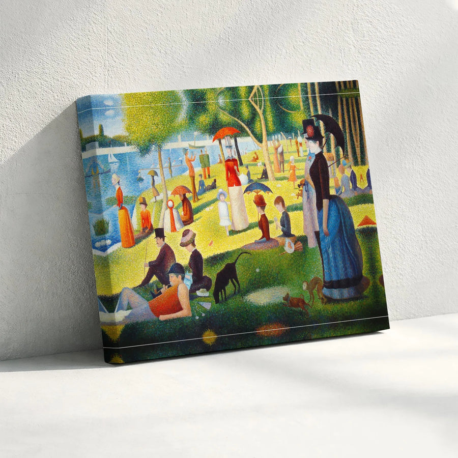 Seurat La Grande Jatte Canvas Print | A Sunday Afternoon Pointillism Painting | Premium Matte Canvas | Classic Art Collector's Wall Decor Gift