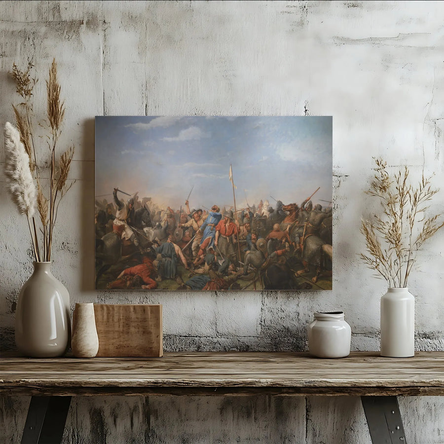Viking Battle of Stamford Bridge Canvas | Peter Arbo Historical Wall Art | Premium Gallery Quality Print | Gift for Norse History Buffs