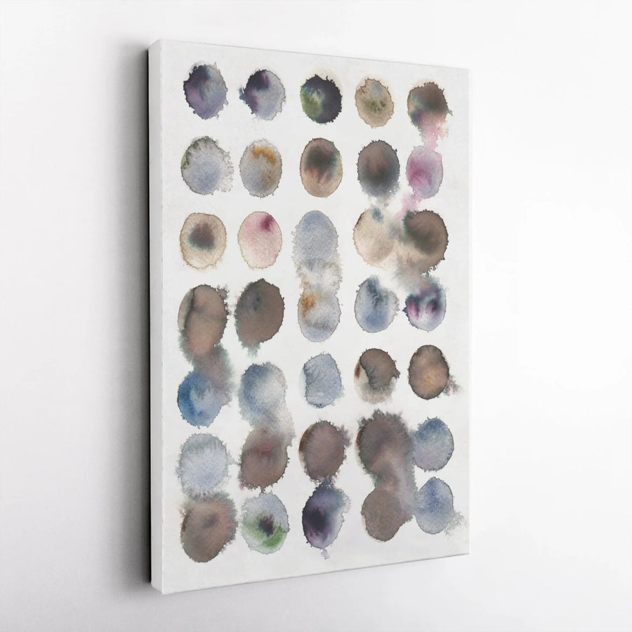 Abstract Watercolor Dots Canvas Wall Art | Minimalist Earthy Tone Polka Dot Print | Premium Thick Profile Canvas | Modern Home & Office Decor Gift