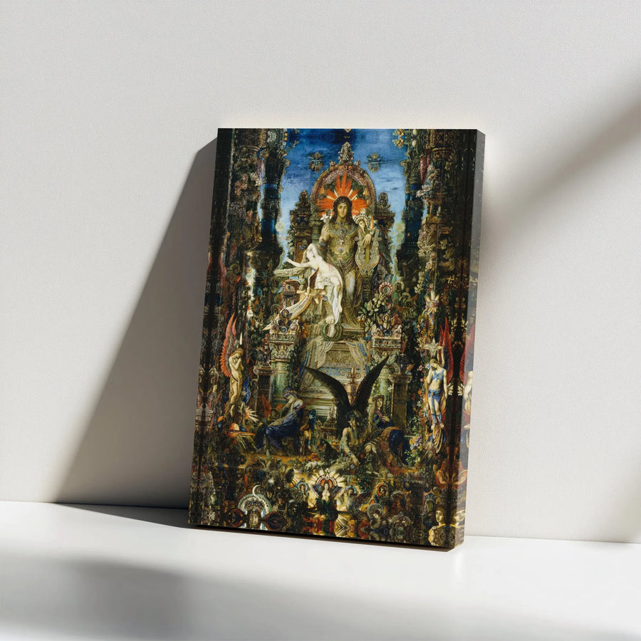 Jupiter And Semele Canvas Print | Gustave Moreau Symbolist Masterpiece | 1.25” Gallery Wrap | Mythological Fine Art Wall Decor