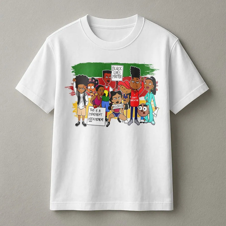 Black Lives Matter Graphic T-Shirt | Social Justice Cartoon Art | Premium Cotton Unisex Tee | Gift for Activists and Allies