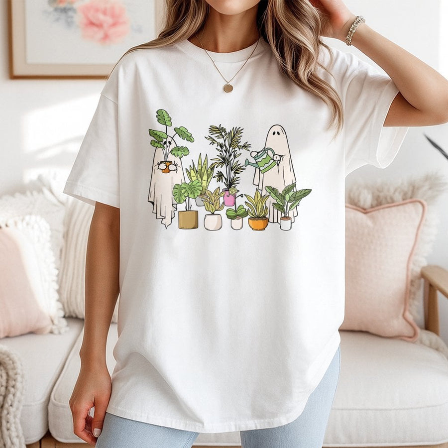 Ghost Plant T-Shirt | Cute Spooky Gardening Graphic | 100% Cotton Premium Tee | Halloween Gift for Plant Lover