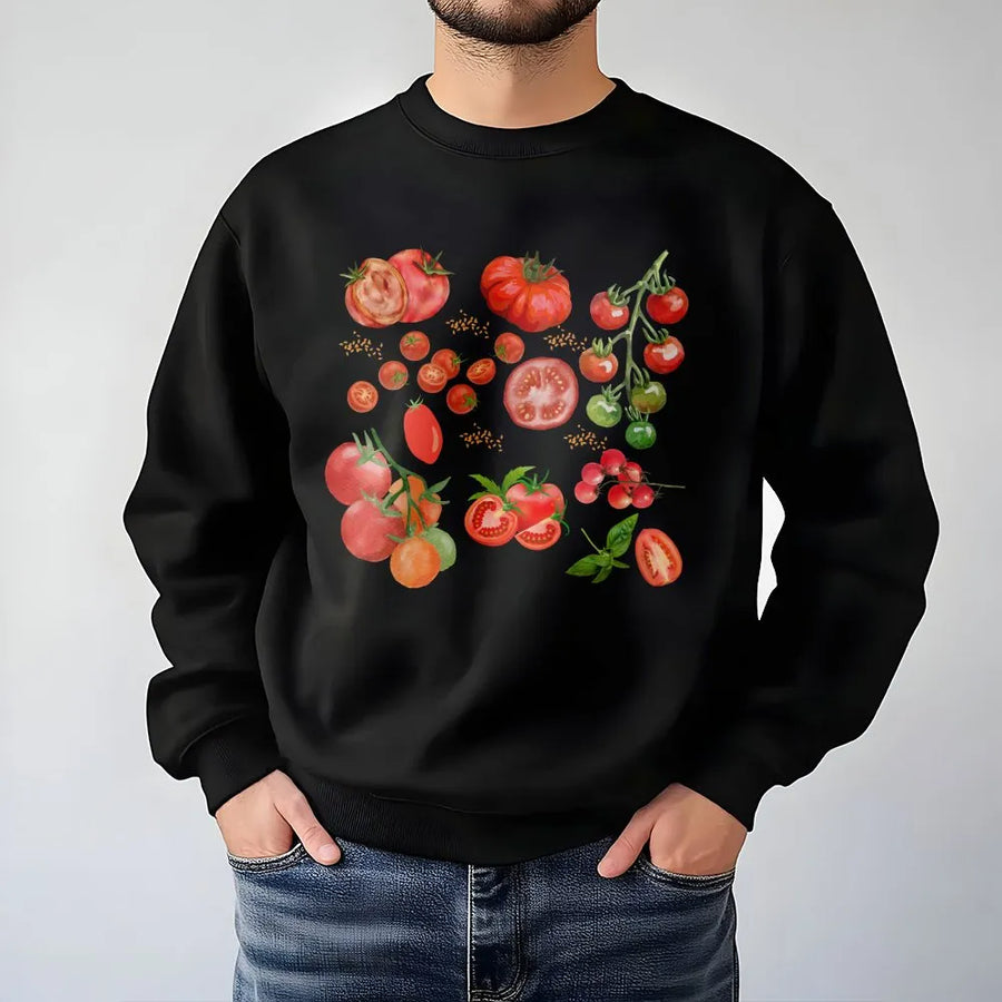 Tomato Sweatshirt | Vintage Botanical Illustration | Soft Cotton Blend | Cottagecore Gardener Gift for Her