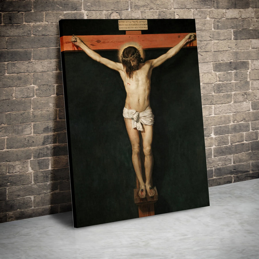 Christ Crucified Canvas Print | Velázquez Religious Fine Art | Premium Fade-Resistant Wall Decor | Christian Home & Office Gift