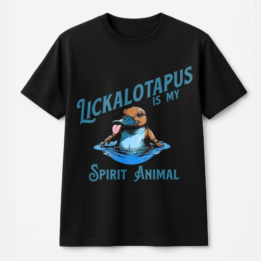 Lickalotapus Spirit Animal T-Shirt | Funny Platypus Graphic Tee | Premium 100% Cotton Unisex Shirt | Humorous Gift For Animal Lovers