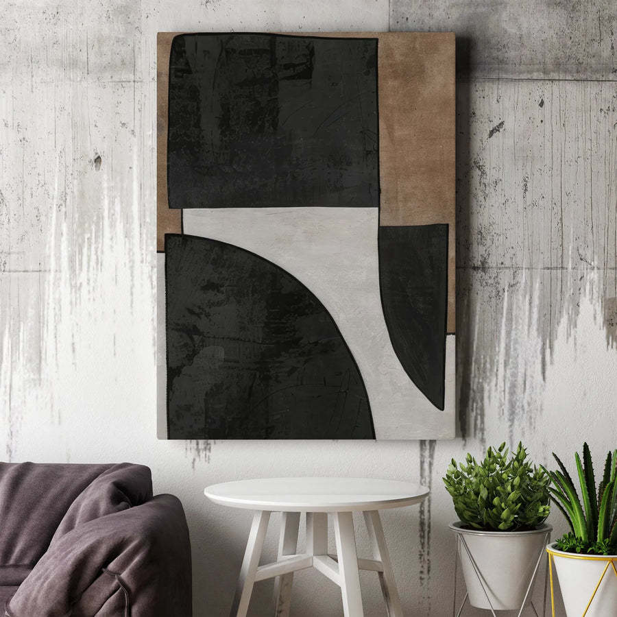 Abstract Canvas Wall Art | Modern Textured Color Block Print | Premium Gallery Wrap Canvas | Modern Home and Office Decor