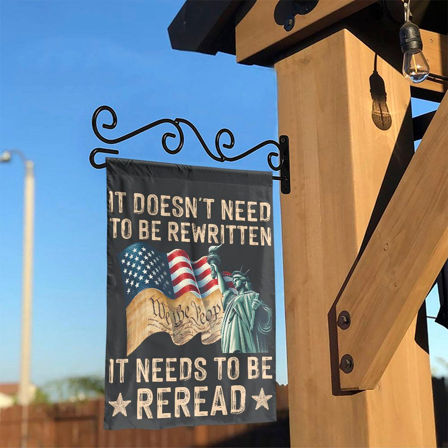 Patriotic Garden Flag | We The People Constitution Design | Weather-Resistant Premium Polyester | Americana Yard Decor For Independence Day