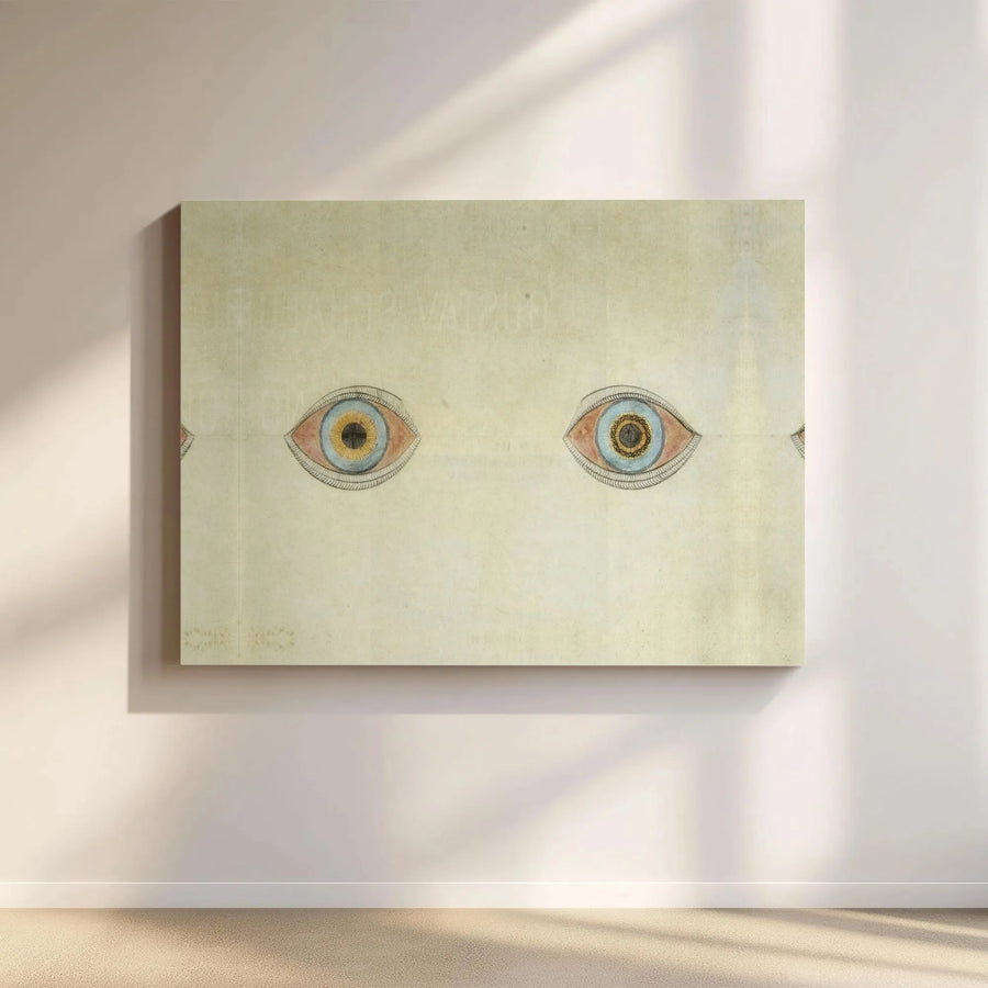 Vintage Anatomical Eye Chart Canvas | Gustav Schweiger Medical Art Print | Premium 1.25" Gallery Wrap | Unique Office & Home Decor Wall Art