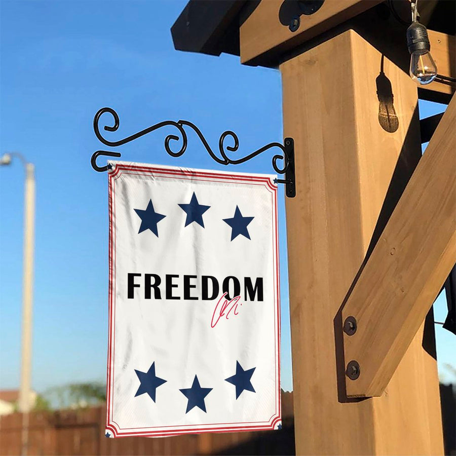 Freedom Patriotic Garden Flag | Minimalist Star Design | Premium Weather-Resistant Polyester | Outdoor Yard Decor Gift