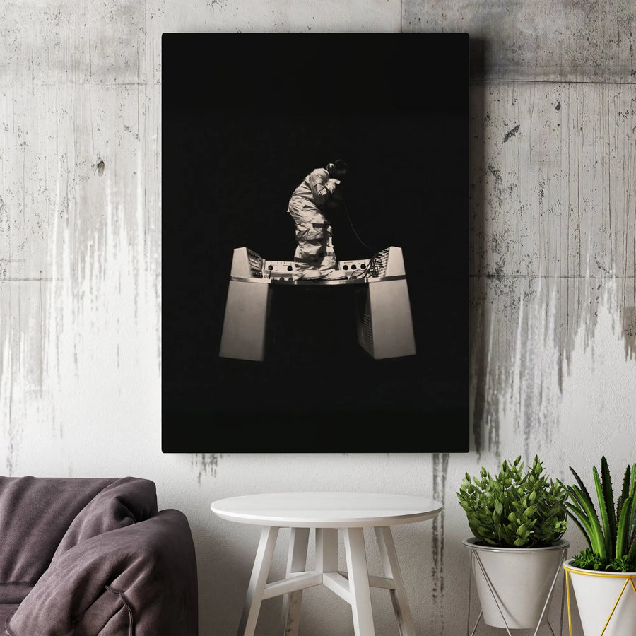 Abstract Operator Canvas Print | Monochrome Minimalist Photography | Premium Gallery Wrapped Canvas | Modern Home & Office Decor Gift