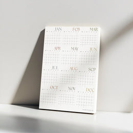 2026 Wall Calendar Canvas Print | Minimalist Full Year At A Glance | Premium Thick Gallery Wrap Canvas | Modern Home Office Decor & Organizer Gift