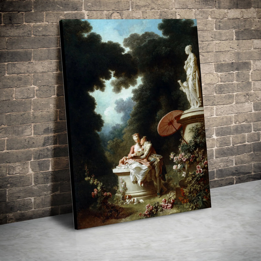 The Love Letter by Jean-Honoré Fragonard | Rococo Fine Art Canvas Print | Gallery-Wrapped 1.25 Inch Profile | Elegant Home Decor Wall Art Gift