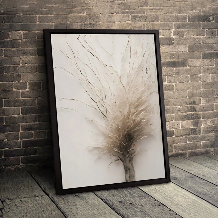 Abstract Minimalist Tree Canvas Print | Zen Branch Wall Art | Premium Gallery Wrapped Decor | Modern Neutral Home Interior Gift