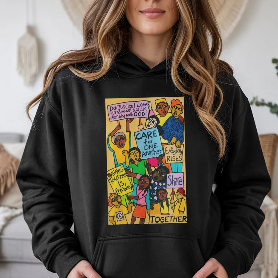Social Justice Hoodie | Protest Art Graphic Pullover | Premium Cotton-Blend Sweatshirt | Inspirational Activism Gift For Equality Seekers