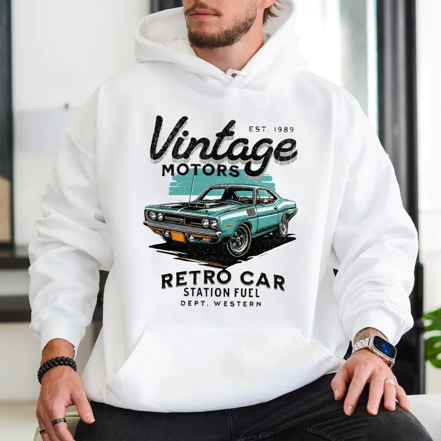 Vintage Muscle Car Hoodie | Retro 1989 Automotive Graphic | Premium Soft Unisex Pullover | Perfect Gift For Car Enthusiasts And Gearheads