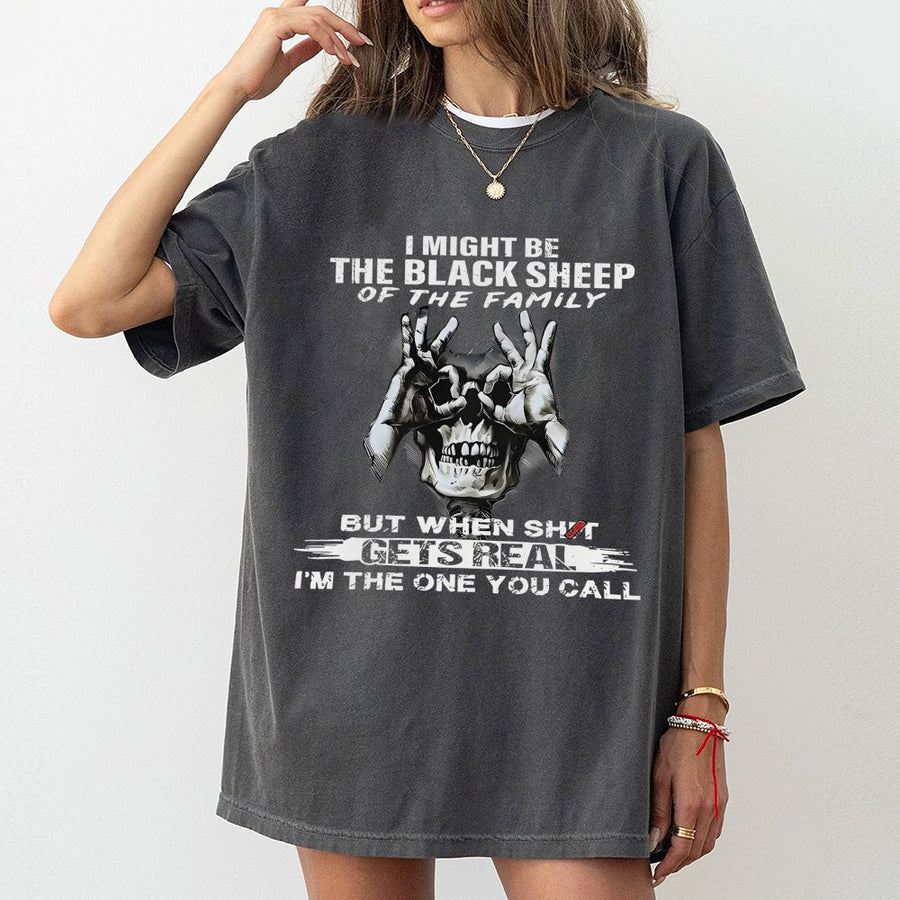 Black Sheep Family Skull T-Shirt | Edgy Graphic Print | 100% Cotton Premium Tee | Sarcastic Gift for Rebellious Men and Women